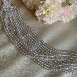 💕5 for $10: 1 Strand of 50 clear crystal AB beads